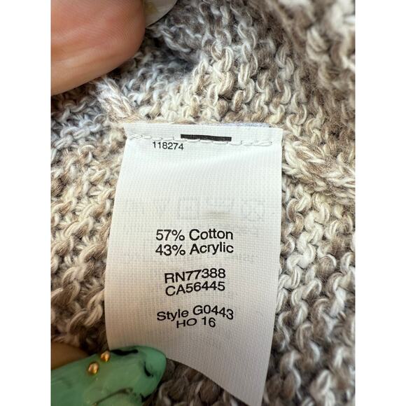 Madewell Raglan Turtleneck Sweater Gray Cotton Blend XXS - Picture 6 of 7